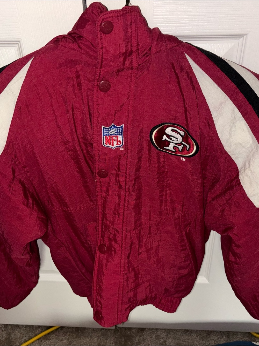 STARTER Kids San Francisco 49ers Maroon Puffer Jacket